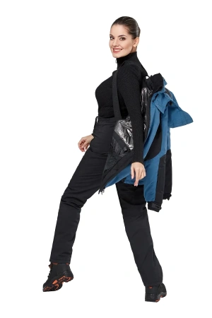 Куртка ЕНИСЕЙ женская зимняя с фольгированной подкладкой (адриатика/черный)