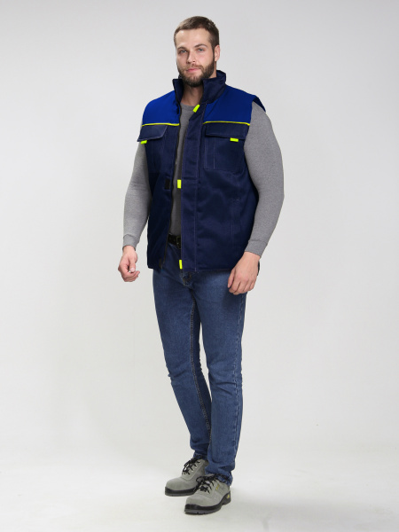 Жилет ФЛОФТ зимний (т.синий/васильковый)