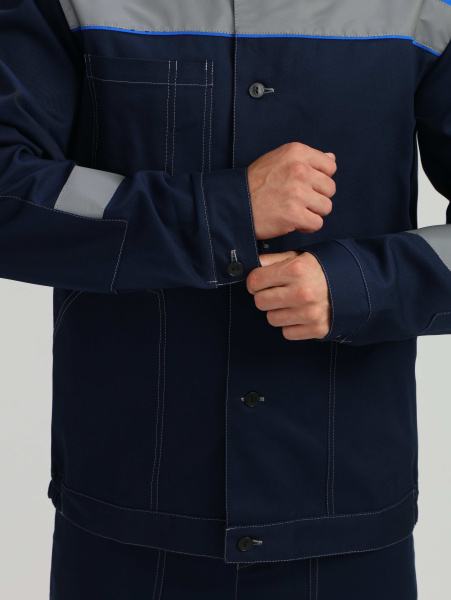 Костюм ЛИГОР-2 СОП Саржа 250 с ПК (т.синий/васильковый)