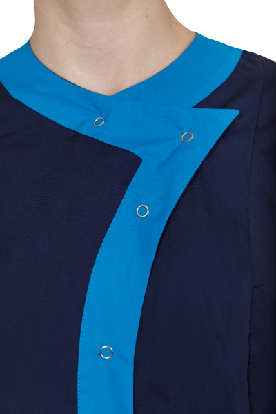 Халат САКУРА женский (т.синий/голубой)