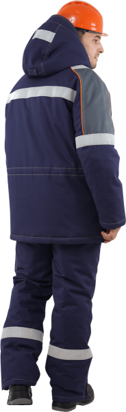 Костюм МЕГАСТАТОЙЛ зимний с ПК (т.синий/серый/оранж)