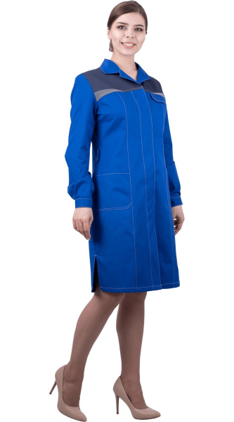 Халат RONTA HL7 женский (василек/т.синий)