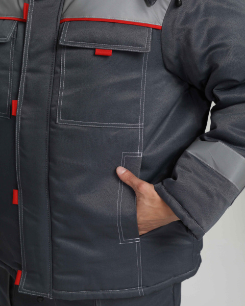 Костюм ФЛОФТ-2 NEW зимний с ПК (т.серый/св.серый)