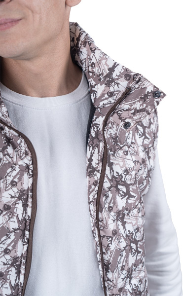 Жилет САТУРН зимний (бежевый/коричневый)