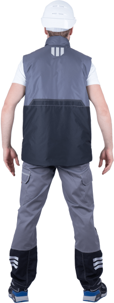 Жилет ЭДВАНС зимний (серый/т.серый/лимонный)