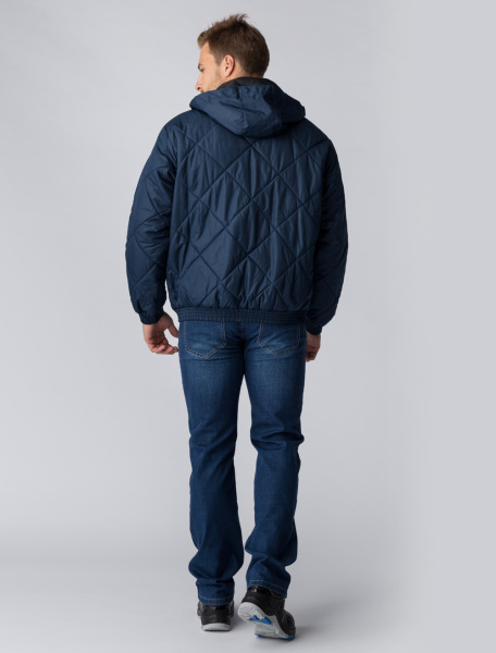 Куртка БОМБЕР-ЛЮКС демисезонная (т.синий)