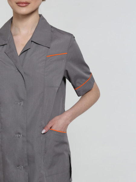 Костюм МАГНОЭЛЬ женский с БР (т.серый/оранжевый)