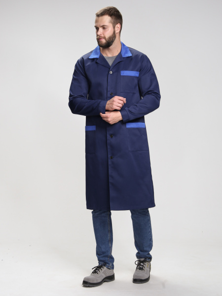 Халат ТЕХНОЛОГ (т.синий/васильковый)