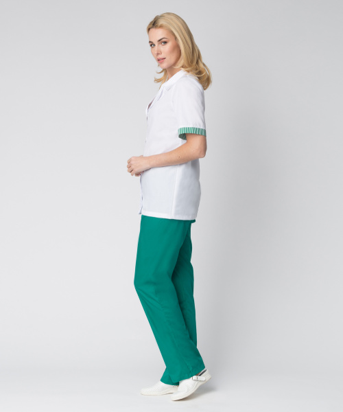 Костюм НАДЕЖДА женский с БР (зеленый/белый)