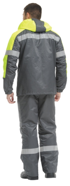 Костюм ЛОГГЕР с ПК (серый/желтый)