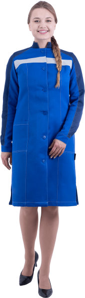 Халат РОУД женский (василек/т.синий)