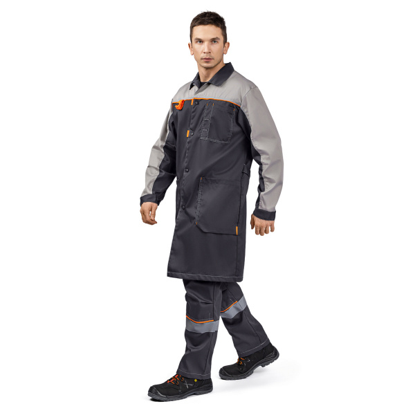 Халат ДОН (т.серый/св.серый/оранжевый)