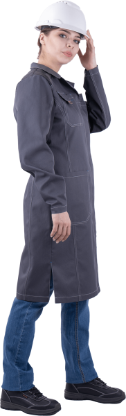 Халат ТУРБО SAFETY женский (серый/т.серый)