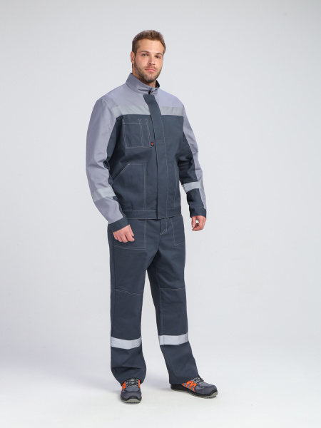 Костюм БРИГОТЕК-2 СОП с ПК (т.серый/св.серый)