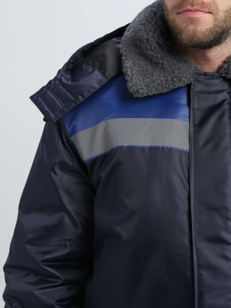 Куртка БРИГАДА NEW Оксфорд зимняя (т.синий/васильковый)