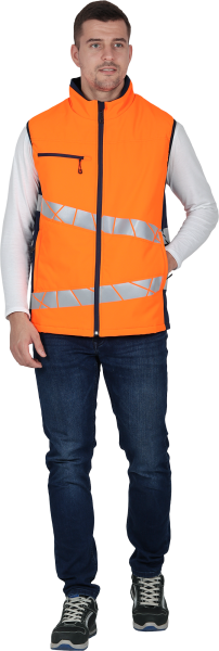 Жилет ACTIVE утепленный (оранжевый/синий)