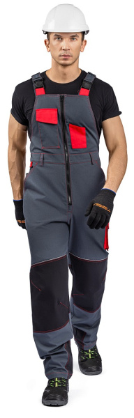 Полукомбинезон РЕЙН (т.серый/черный/красный)