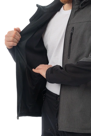 Куртка BRODEKS софтшелл KS 237 (серый меланж)