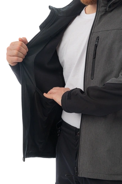 Куртка BRODEKS софтшелл KS 237 (серый меланж)