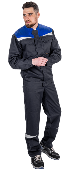 Костюм КМ-10 ЛЮКС АНТИСТАТ с ПК (т.синий/васильковый)