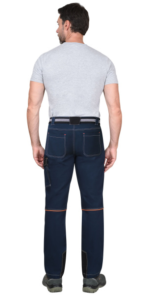 Брюки СИРИУС-ШАТЛ-РОСС с ремнем (синий/черный)