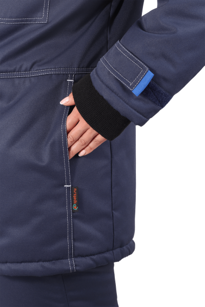 Костюм КМ-10 ЛЮКС жен. зимний c БР (василек/т.синий)