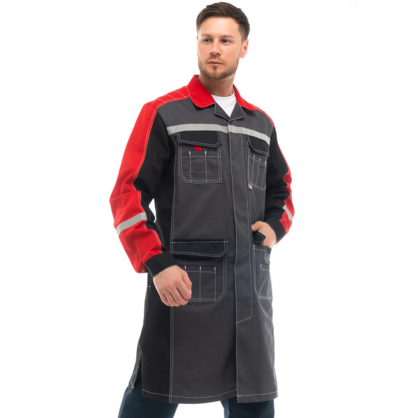 Халат ФОРМУЛА ИТР (т.серый/красный)