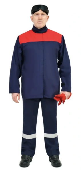Костюм сварщика ОНИКС СОП 1 кл.защиты с БР (т.синий/красный)