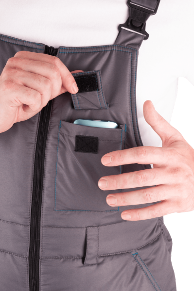 Костюм ГАЛАКТИКА зимний с ПК (серый/бирюзовый)