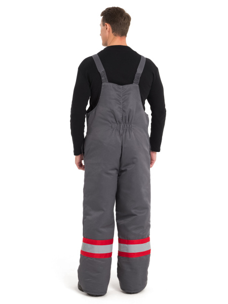 Костюм НОВА зимний с ПК (серый/красный)