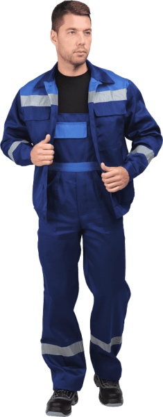 Костюм МАСТЕР ЛЮКС с ПК (т.синий/василек)