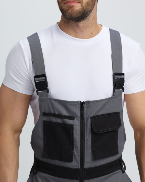 Полукомбинезон МИЛАН СН (т.серый/черный)