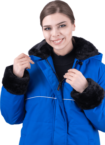 Куртка ЗИМУШКА женская зимняя (васильковый)