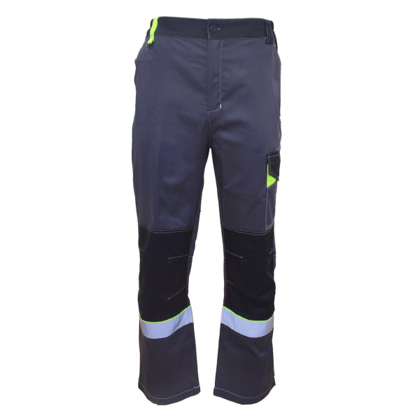 Костюм КОРВЕТ КОТТОН КБ1 с БР (т.серый/черный/лимон)