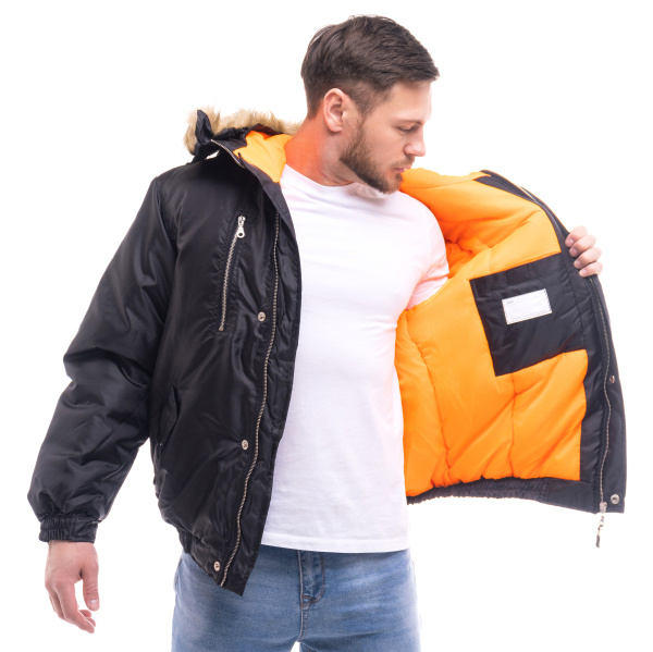 Куртка АЛЯСКА зимняя короткая (черный)