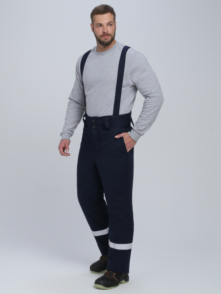 Костюм сварщика ВЕЛДСВАР-СОП зимний 1 кл.защиты с БР (т.синий/красный)