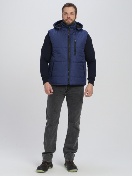 Жилет РЕЗКО зимний с капюшоном (т.синий)