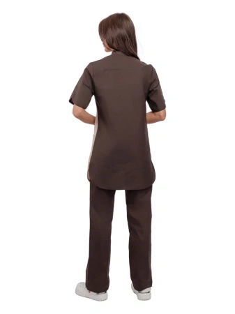 Костюм ОКТАВА женский с БР (коричневый/бежевый)