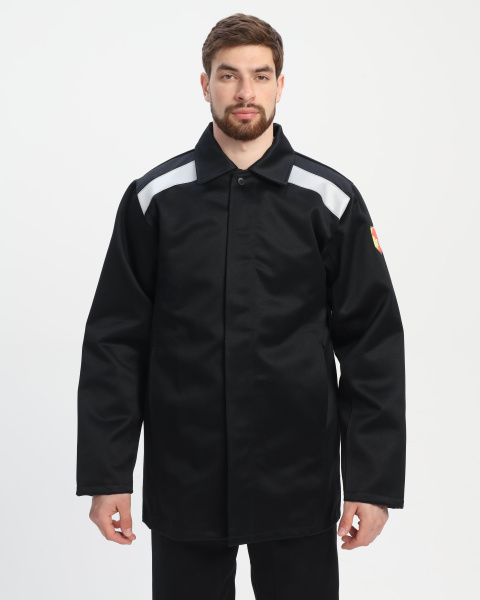 Костюм сварщика АРСЕНАЛ-СОП с усилением 3 кл.защиты с БР (черный)