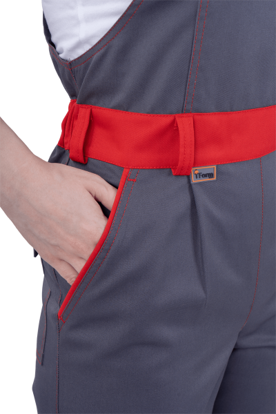 Полукомбинезон ХАЙ-ТЕК женский (серый/красный/черный)