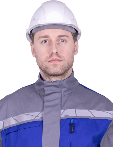 Куртка СТРОНГ (серый/васильковый)