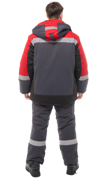Костюм ФОРМУЛА зимний с СОП (т.серый/красный)