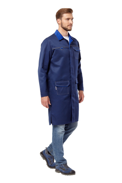 Халат СТРАЙК (т.синий/василек)