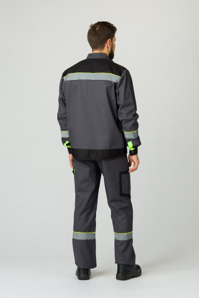 Костюм ХОВАРД/КОРВЕТ с ПК (т.серый/черный/лимонный)