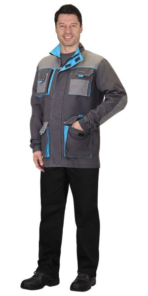 Куртка СИРИУС-ДВИН (т.серый/голубой)