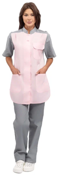 Костюм ОКТАВА женский с БР (серый/розовый)
