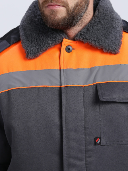 Костюм Т-УЛЬТРА СОП зимний с БР (т.серый/оранжевый)