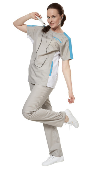 Костюм АУРА СПОРТ (бежевый/белый)