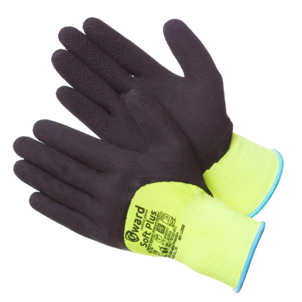 Перчатки SOFT PLUS нейлоновые со вспененным латексным покрытием 3/4 облив