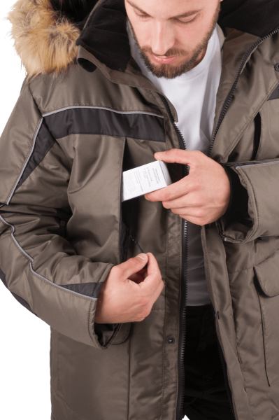 Куртка ДИКСОН зимняя (хаки/чёрный)